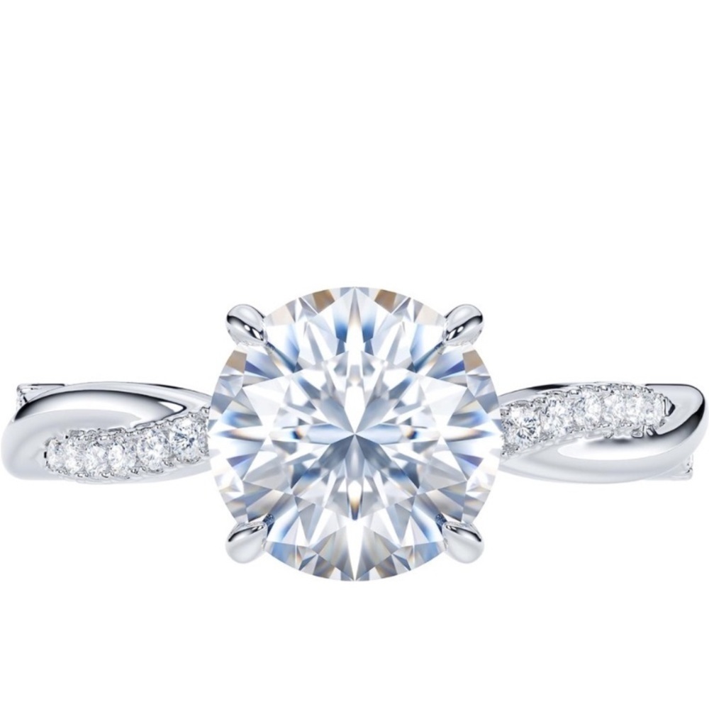 1.00ctw Moissanite Ring size 6.5, 7, 7.5, and 8 Certified and Stunning